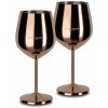 Echtwerk Sada 2 elegantných nerezových pohárov na víno – medený lesklý dizajn 500 ml