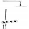 SAPHO SAPHO - Podomietkový sprchový set s termostatickou batériou a držiakom ručnej sprchy, 2 výstupy, guľatá, chróm MB623-01