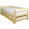 Drewmax Postel s přistýlkou LK134 Bezbarvý přírodní lak