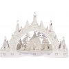 Vianočný LED svietnik Zimná krajina, koledníci pred kostolom, 35 x 23 x 7,5 cm