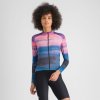 Sportful zimný cyklistický dres Flow Supergiara Thermal dámsky modrý/ružový S