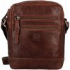 BELLUGIO Pánska kožená taška cez rameno Izidor cognac