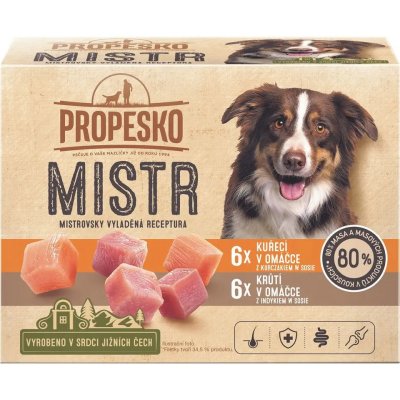 Propesko Mistr filetky s kuracím a morčacím v omáčke 12 x 85 g