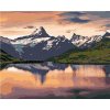 Zuty – Maľovanie Podľa Čísel – Východ Slnka Na Jazere Bachalpsee, 40 × 50 cm, Plátno + Rám 8596530104490