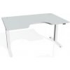 Pracovný stôl Motion Ergo, ZO, 2S, 160x70,5-120,5x90 cm, sivá/biela