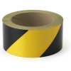 Čierno-žltá pravá reflexná výstražná páska - dĺžka 15 m, šírka 5 cm