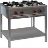 EGAZ Plynový gastronomický sporák 4-horákový, 900x900x850 mm s policou, 24 kW | EGAZ, TGP-424.III