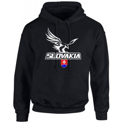 Mikina Slovakia orol znak Unisex Čierna