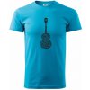 Gitara - názvy hudobných štýlov - Klasické pánske tričko vyššej gramáže - XL ( Svetlý tyrkys )
