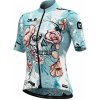 ALÉ Cycling Clothing ALÉ Graphics PRR Skull W, Aqua Veľkosť: XS Dámsky cyklistický dres s krátkym rukávom