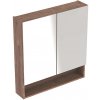 GEBERIT Zrkadlová skrinka Selnova Square s 2 dvierkami, orech hickory/Melamín s drev. štrukt.