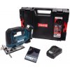 XTLINE XT102735-1B2B / Aku priamočiara píla 18V, batéria, nabíjačka, pílové plátky, box