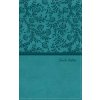 Biblia Reina-Valera 1960, Tierra Santa, Ultrafina Letra Grande, Leathersoft, Turquesa, Con Cierre (Vida)