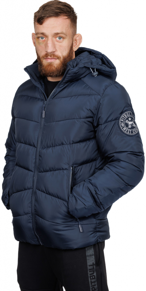 Pitbull West Coast pánská zimní bunda MOBLEY tmavě modrá