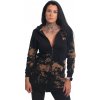 Yakuza dámska mikina na zips WILD FLOWERS GHZB 22120 black Farba: čierna, Veľkosti dámske: XS
