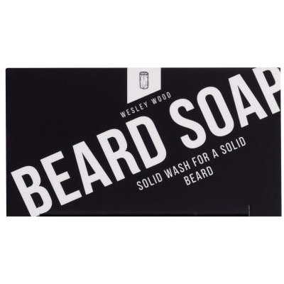 Angry Beards Beard Soap Wesley Wood tuhé mýdlo na čištění vousů 50 g