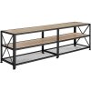 Tectake Televízny stolík – 161 cm, Industrial svetlé drevo, dub Sonoma
