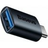 Adaptér BASEUS INGENUITY (USB zásuvka - Type-C, OTG) TMAVOMODRÝ
