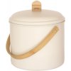 Kompostér Pebbly, NBA202, vel. S, krémový, 3,5 l, průměr 21,5 x výška 15 cm, uhlíkový filtr