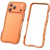 AppleMix Kryt LUPHIE pre iPhone 17 Pro Max - kovový rám - oranžový
