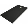 MEXEN/S - Stone+ obdĺžniková sprchová vanička 160 x 90, čierna, mriežka zlatá 44709016-G
