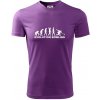 Bowling evolúcia - Pánske tričko Fantasy športové - 3XL ( Fialová )