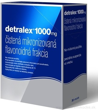 Detralex 1000 mg perorálna suspenzia vo vrecku sus.poc. 30 x 1000 mg od  12,45 € - Heureka.sk