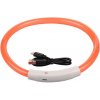 Merco Shiny svietiaci obojok pre psy oranžová 70cm