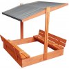 Ourbaby® drevená strieškou a lavičkami 120x120x20 cm