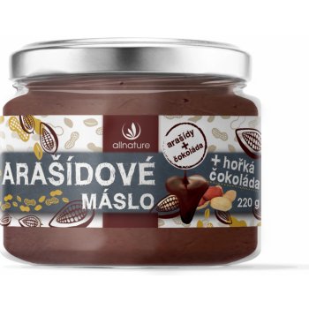 Allnature Arašidové máslo s horkou čokoládou 220 g