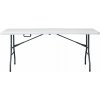 Autronic Stôl campingový biely 180 × 70 Flexor, skladací, s držadlom na ľahké prenášanie