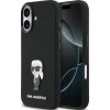 Karl Lagerfeld Liquid Silicone Metal Ikonik púzdro pre iPhone 17 čierne (KLHCP17SSMHKNPK)
