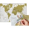 World Gold Extra nástenná stieracia mapa 60x84cm + tubus / anglicky (detailná stieracia mapa sveta)