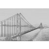 Dimex fototapeta Golden Gate Čiernobiela kresba XL-301 | 330 x 220 cm (Vliesová fototapeta | lepidlo zdarma)