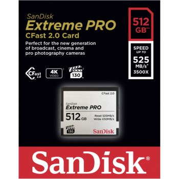 SanDisk Compact Flash Extreme Pro CFast 2.0 512GB SDCFSP-512G-G46D