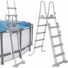 Bazénový rebrík Bestway 132 cm - bezpečný, protišmykový, kovový 58332