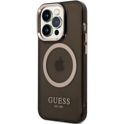 Púzdro Guess Apple iPhone 14 Pro Max Translucent MagSafe čierne