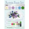 LEANE Špeciálna penová guma na výrobu kvetín A4 - Pastel modrofialové 6 ks