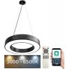 NEDES | LED Stmievateľný luster na lanku LED/45W/230V 3000-6500K čierna + diaľkové ovládanie | ND3923