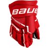 Hokejové rukavice Bauer Supreme Mach Red Žiak (youth) 9 palcov