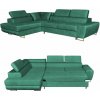 Rohová sedačka Bosso, Zelená z kolekcie Manchester Forta (Vo výplni tejto sedacej súpravy nieje molitán ale kvalitná trvácna HR studená pena ,Dodanie 4-8 týždňov, rozkladacia s úložným priestorom)