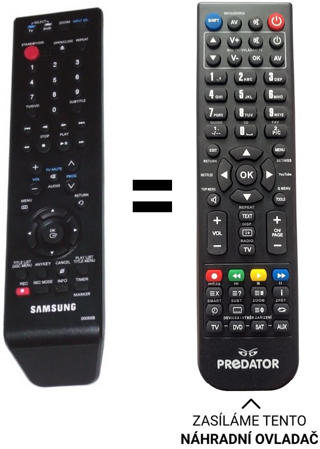 Diaľkový ovládač Predátor Samsung AK59-00055B