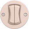 Kliklap | Kliklap - Retro dvojitý schodiskový vypínač bez rámčeka č. 6+6 staroružová | KA0116