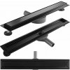 Rea Neox Pro Black, odtokový sprchový žľab 90 cm, čierna matná, REA-G7804