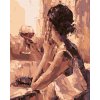 ZUTY Maľovanie podľa čísel - ŽENA S POHÁROM VÍNA Rámovanie: bez rámu a bez vypnutia plátna, Rozmer: 40x50 cm