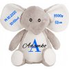 Plyšový sloník s údajmi dieťatka pre chlapca