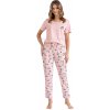 LEVEZA (M-Max) Dámske pyžamo Fin1438 1-ružováR M