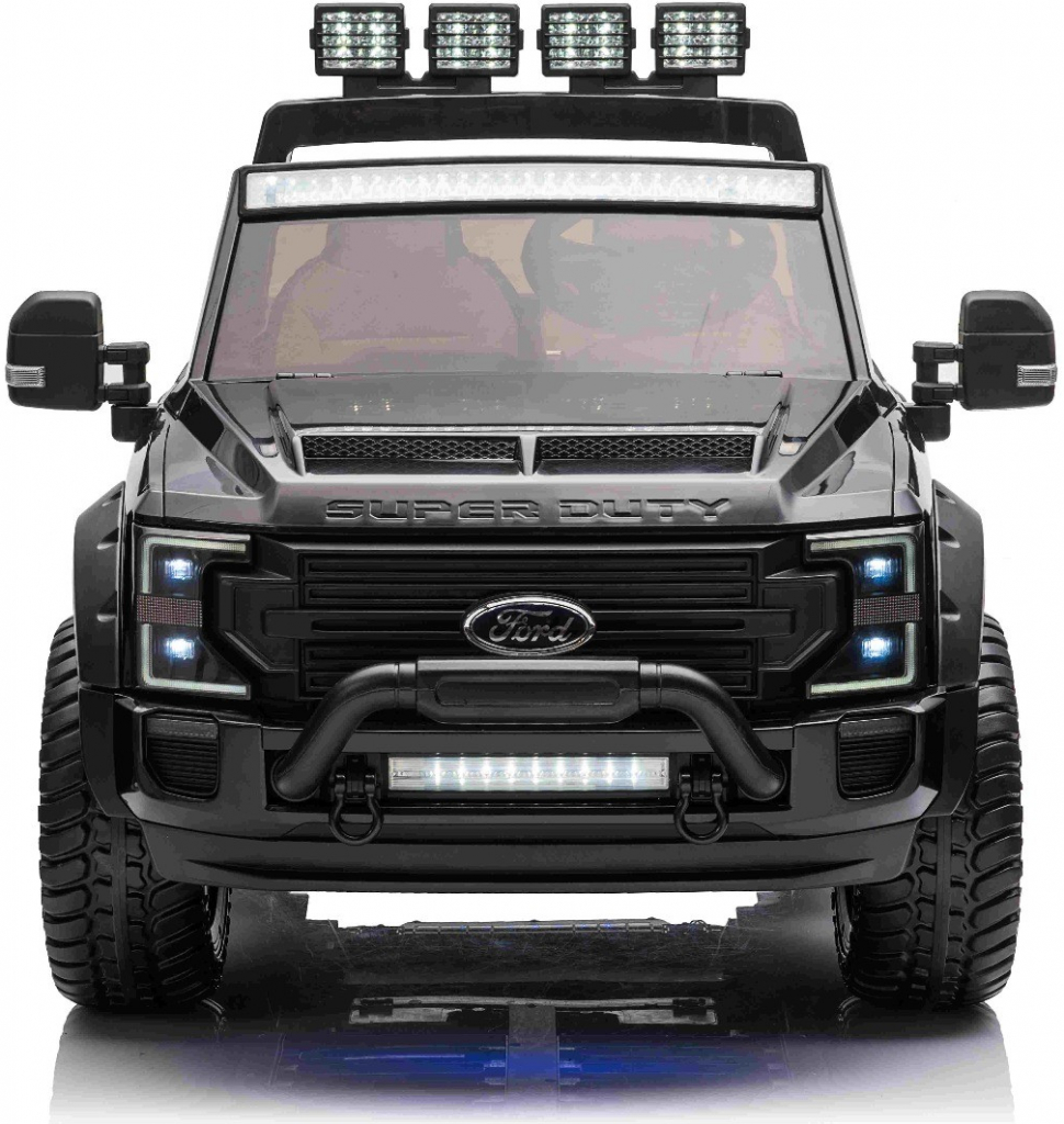 Beneo Elektrické autíčko Ford Super Duty 24V pohon 4X4 s vysokovýkonnými 24V motormi 2,4 GHz diaľkový ovládač čierna