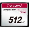 Transcend 512MB INDUSTRIAL TEMP CF200I CF CARD, paměťová karta (SLC) TS512MCF200I
