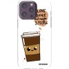 Picasee silikónový prehľadný obal pre Apple iPhone 14 Pro Max - Cute coffee